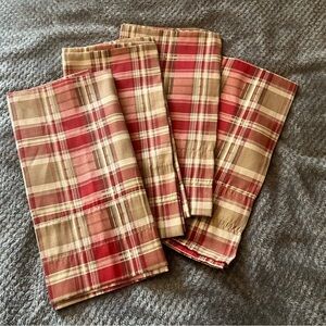 Red and Tan window valances